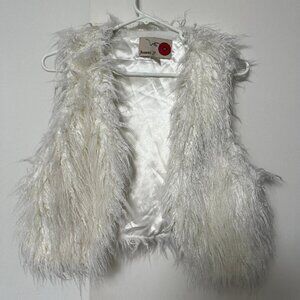 White Faux Fur Vest